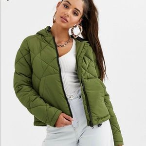 ASOS TALL puffy green coat